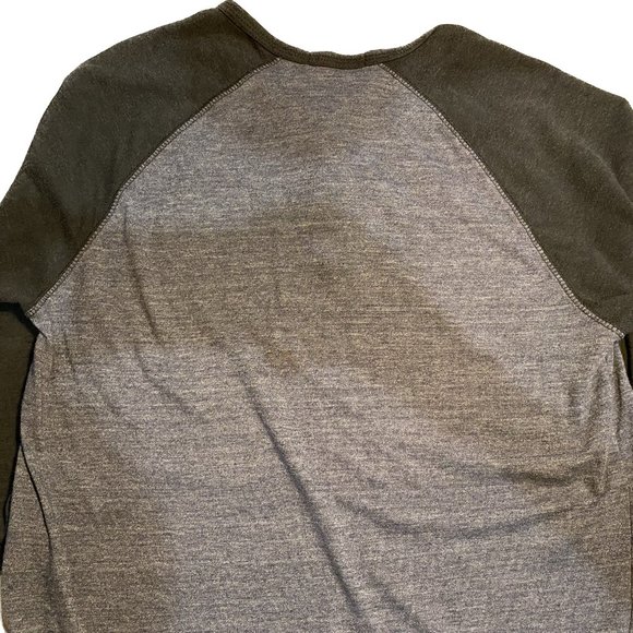 ALTERNATIVE APPAREL Navy Mid-Length Sleeve Raglan Henley - Picture 2 of 3